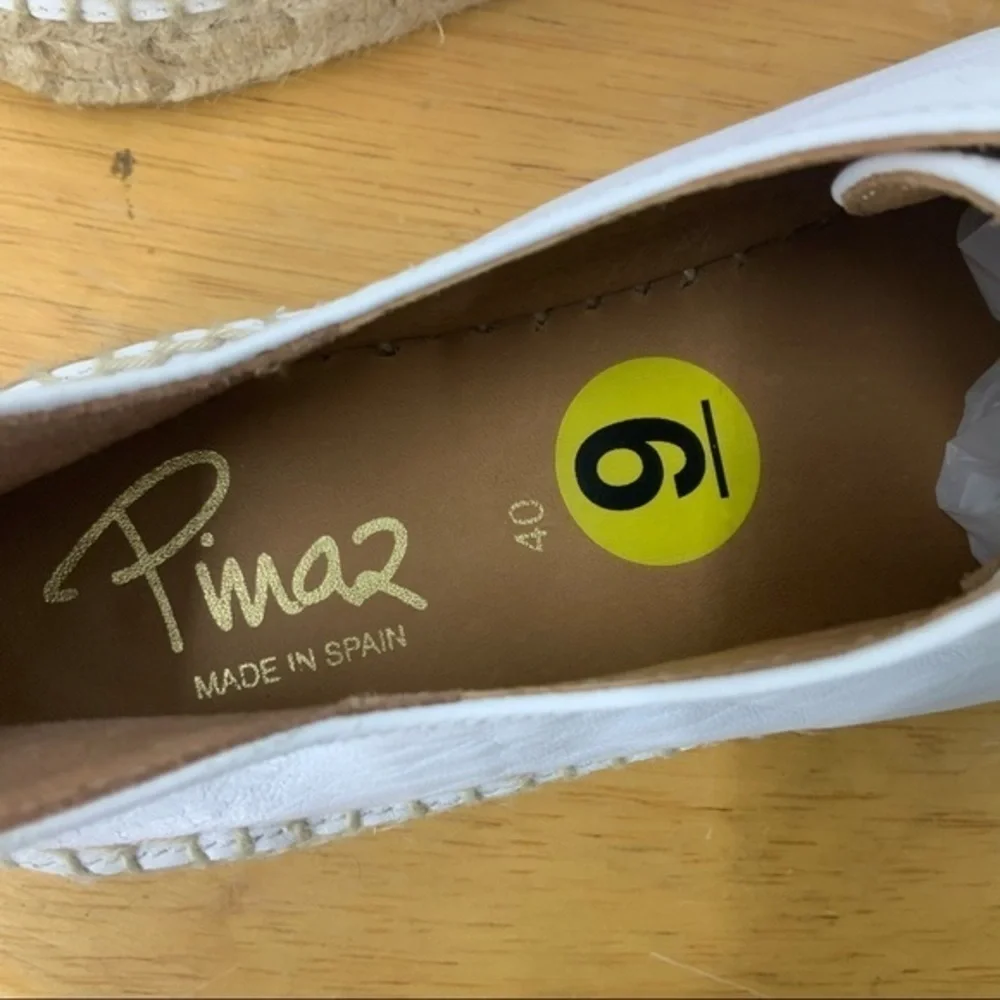 Pima2 White leather espadrille platform sneaker 40